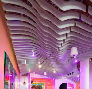 <span class=keywords><strong>Pannelli</strong></span> Acustici Fonoassorbenti per <span class=keywords><strong>Soffitto</strong></span>, Materiale Insonorizzante in Poliestere, Deflettori Acustici - Product Image 4