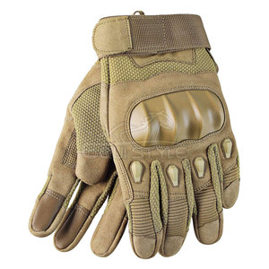 Gants tactiques haute performance marron kaki avec logo personnalisé, gants de protection respirants en cuir ignifuge et antidérapants - Product Image 2