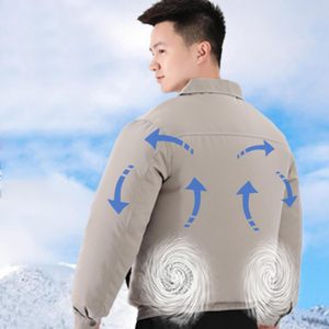 New Design <b>Jacket</b> With Fan <b>Cooling</b> Training <b>Jacket</b> Outdoor Sportswear Chest Pockets Waterproof Windbreaker Fan <b>Jackets</b> For Men - Product Image 6