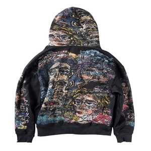 High Quality Custom 3D Puff Printing logo Pullover 100% Cotton 450 GSM <b>Tie</b>-<b>dye</b> Acid Wash Winter Hooded Men's Sweatshirt <b>Hoodies</b> - Product Image 5