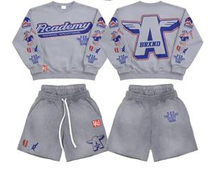Conjunto Deportivo Completo, Chaqueta con Capucha y Cremallera, Pantalones Deportivos con Estampado de Letras, Unisex, para Adultos, Ropa Casual de Calle para Otoño - Product Image 1