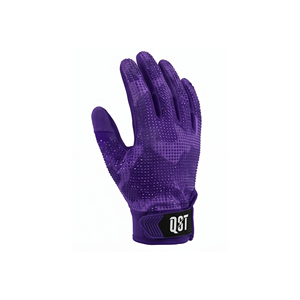 Guantes de Fútbol Americano con Pedrería, Transpirables, que Absorben la Humedad, Palma Antideslizante, Logotipo Personalizado, Cierre de Gancho y Bucle en la Muñeca, OEM ODM - Product Image 4