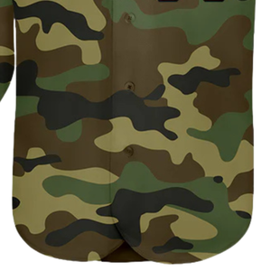 Maillot de baseball camouflage orange et noir pour homme, boutonné, uniforme d'équipe, respirant, léger, vêtements de sport pour tournoi - Product Image 6