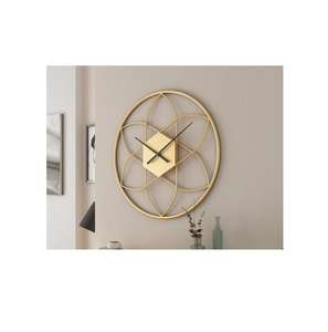 Horloge murale à pendule géométrique, horloge décorative noire moderne, accent d'intérieur minimaliste contemporain - Product Image 6