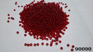 Perles de rocaille Jaunty 8'0 rondes rouges 2mm Preciosa (verre et verre soufflé) en vrac pour la fabrication de bijoux et la broderie - Product Image 3