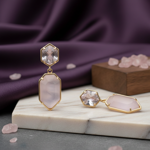 Boucles d'oreilles pendantes fantaisie en argent sterling 925 plaqué or 18 carats, couleur arc-en-ciel naturel, style minimaliste, prix usine - Product Image 3