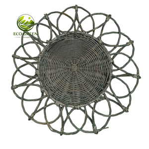 Eco Friendly Handmade Wicker Placemat Flower <b>Table</b> <b>Mat</b> for Rustic Farmhouse Dining Kitchen Home Accessories - Product Image 2