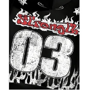 Men's Y2k Number Graphic Zip Up Hoodie Sweatshirt <b>Gothic</b> Long Sleeve Hooded Casual <b>Jacket</b> Streetwear - Product Image 3