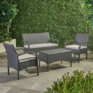 CORDOBA KD vimini 4 pezzi Chat Set elegante collezione di mobili da giardino - Product Image 3