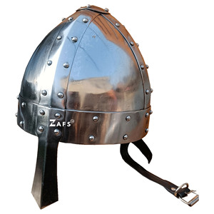 Casque Normand Fait Main en Acier Doux Poli, Casque d'Armeur avec Doublure Intérieure en Cuir pour Cosplay, Collection et Décoration - Product Image 3