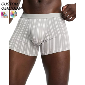Calzoncillos Bóxer de Algodón para Hombre, Corte Medio, Transpirables, Ecológicos, Ajuste Suave, Logotipo Personalizado, Soporte OEM ODM para Marca Privada - Product Image 1