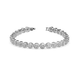 Hermosa Pulsera de Plata 925 con Diamante Moissanite en Espiral, Forma de Rosa, para Uso Diario, para Mujer - Product Image 4