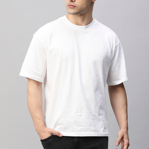 เสื้อยืดคอกลมทรงปกติสำหรับผู้ชาย คุณภาพสูง เนื้อผ้าหนา ใส่สบาย ระบายอากาศได้ดี แขนสั้น สไตล์ลำลอง ผ้าถัก 100% คอตตอน - Product Image 1