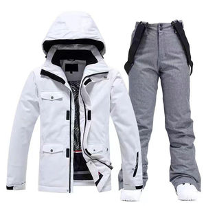 Women's Men's American Style Printed Snowboarding Jacket <b>Pant</b> Set Zipper Loose Fit Waterproof Breathable <b>Down</b>-Filled for Winter - Product Image 4