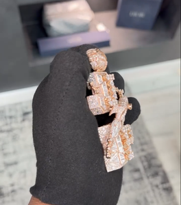 Colgante de Letra Cohete de Plata de Ley con Moissanita y Incrustaciones de Diamantes, Joyería de Lujo Hip Hop para Hombre, Certificado GRA - Product Image 2
