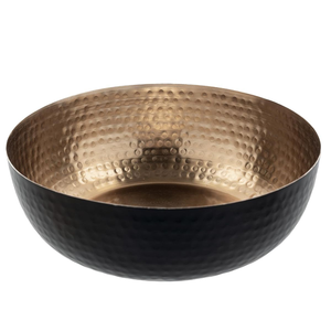 Elegante tazón de servir de metal dorado con una sofisticada base de columna acanalada. Disponible a precios de mayorista para un estilo de alta gama. - Product Image 5