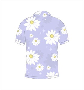 เสื้อโปโลพิมพ์ลายดอกไม้แบบกำหนดเอง แขนสั้น สวมใส่สบาย เหมาะสำหรับกอล์ฟ เทนนิส ชุดทีมฤดูร้อน - Product Image 3
