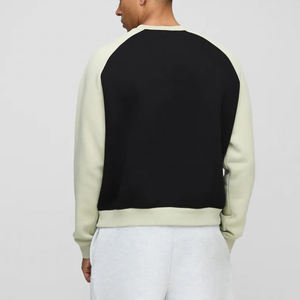 New Article Men's Raglan Sleeve Crew <b>Neck</b> Sweatshirt Regular Fit Front Logo Print Casual Autumn Wear 100% Cotton French Terry - Product Image 5
