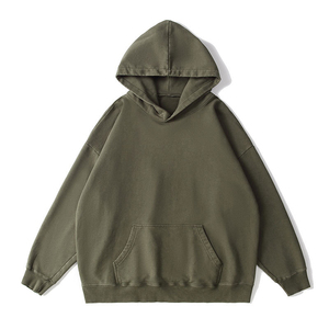 Sweat à capuche personnalisé pour homme avec logo sur le devant, 360 g/m², 100 % coton molletonné, uni, écologique, imperméable, coupe-vent, respirant, avec poche - Product Image 1