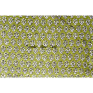 Tissu en coton indien imprimé à la main, magnifique impression au bloc artisanal par Robe Cotton Textile Fabrics, tissus en coton imprimé pour vêtements féminins - Product Image 5