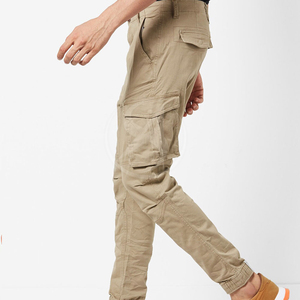 Pantalon cargo décontracté pour homme, uni, ample, plissé, multi-poches, taille mi-haute, de haute qualité, à prix avantageux - Product Image 2