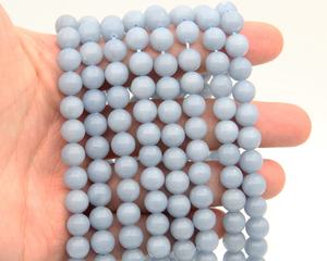 Lot en gros de perles de bijoux certifiées, non traitées, en pierres précieuses naturelles, bleu ange, rondes, facettées et calibrées - Product Image 3