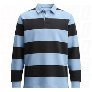 Competitive Price Men's Solid Color Knitted <b>Polo</b> <b>Shirts</b> 100% Organic Cotton 220g Private Label Long Sleeve Striped Rugby <b>Shirts</b> - Product Image 1