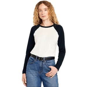 <b>Raglan</b> Long <b>Sleeve</b> Mock Neck Jersey <b>T</b>-<b>Shirt</b> Men Cotton Plain Casual Acid Wash Silk Screen Printed Custom Logo Private Label OEM - Product Image 5