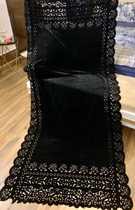 2023 colección de Bodas de lujo indio pakistaní último chal pesado de terciopelo con corte láser Venta caliente desgaste de fiesta para adultos - Product Image 4