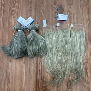 Cabello gris natural de alta calidad, 100% premium y auténtico cabello humano vietnamita, paquete de cabello gris de 100 gramos. - Product Image 1