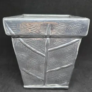Decorative Iron Flower <b>Vase</b> with Luxury Engraved Surface Finish Details Worldwide MarketsDesigner Interior Coastal Metal Flower - Product Image 3