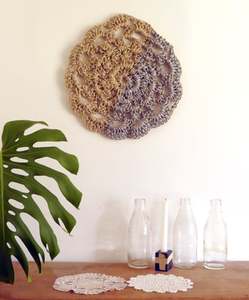 Décoration murale verticale de luxe en jute faite à la main, motif floral Art Déco, pour hall d'hôtel, complexe hôtelier, appartement, décoration intérieure - Product Image 5