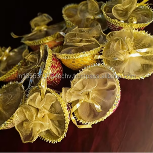 Indian Shagun Laddu Stainless Steel Handmade Traditional Design 250g Capacity Bowl <b>Gift</b> Favor Wedding Housewarming Festive <b>Box</b> - Product Image 4