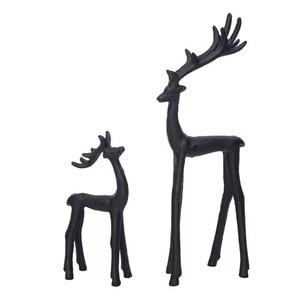 Figura Decorativa de Reno Navideño, Adorno Metálico para Mesa de Navidad, Colección - Product Image 3