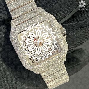 Reloj de Lujo para Mujer, con Bisel de Diamantes de Acero Inoxidable, Movimiento de Cuarzo Analógico, Caja Redonda de 36 mm, Cierre Plegable - Product Image 6