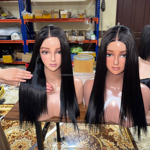 Cheap Human Hair <b>Wigs</b> Smooth Bone Straight <b>Wig</b> Human Hair Vietnamese Raw Hair Lace <b>Front</b> <b>Wigs</b> Transparent HD for Lace - Product Image 3