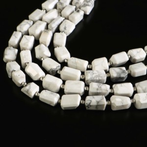 Natural White Howlite Faceted Nugget Gemstone <b>Beads</b> For Jewelry Making Handmade Necklace Bracelet Supplies Wholesale <b>Loose</b> <b>Beads</b> - Product Image 2