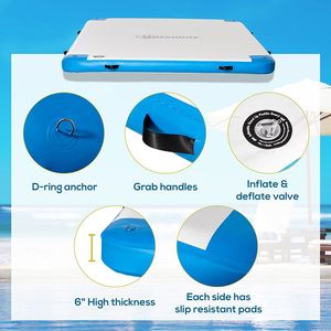 Piattaforma Gonfiabile Blu Oceano 10FT X 7FT per Piscina, Spiaggia e Oceano, Include Pompa d'Aria e Zaino - Struttura per Divertimento Acquatico - Product Image 4