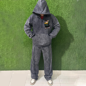 Conjunto de Chándal de Forro Polar para Hombre, para Entrenamiento, Deporte, Gimnasio, Correr, al Aire Libre - Product Image 1