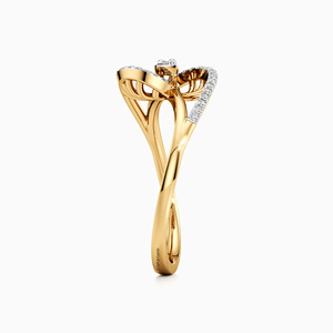 Bague statement en diamant de laboratoire de forme marquise, inspirée de la nature, pour femmes, or 10K 14K 18K, argent 925 935, bijoux fins de luxe - Product Image 4