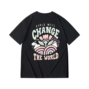 เสื้อยืดผู้หญิงผ้าฝ้าย 100% แขนสั้น สีพื้น เสื้อยืดผู้หญิง เสื้อยืดผู้หญิง - Product Image 2