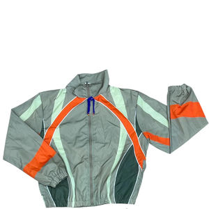 Ensemble de survêtement coupe-vent pour homme, veste et pantalon, couleur personnalisée, broderie, vêtements de sport légers, nylon, capuche, patchwork - Product Image 6