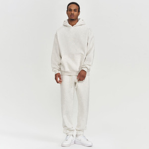 Unisex XXL Custom Print Heavyweight Plus Size <b>Tracksuit</b> Set Breathable Sweatpants Hoodie Logo Eco-Friendly 100% Cotton Summer - Product Image 4