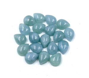 Aigue-marine cabochon forme poire 9*7 mm 11*8 mm 12*9 mm 12*10 mm PIERRE PRÉCIEUSE 100% NATURELLE pour la création de bijoux - Product Image 1