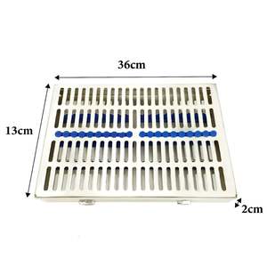 Caja de Esterilización Dental con Capacidad para 20 Instrumentos, Organizador de Herramientas Quirúrgicas de Acero Inoxidable con Soportes de Silicona - Product Image 5
