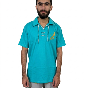 Chemises pour hommes en coton 100% avec logo OEM, grandes tailles, couleur unie, manches courtes, motif été, polos pour hommes - Product Image 1