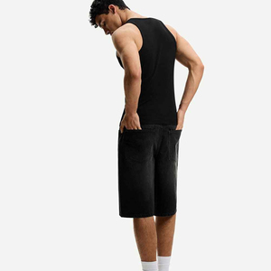Pantalones Cortos de Verano para Hombre, Estilo Urbano, Rectos, Personalizados, Holgados, Desgastados, Lavado Oscuro, 100% Algodón, Denim Sólido, Jeans Vintage a la Moda - Product Image 3