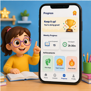 Plataforma Móvil de Aprendizaje y Educación para Niños con Lecciones Interactivas, Juegos y Seguimiento del Progreso - Product Image 4