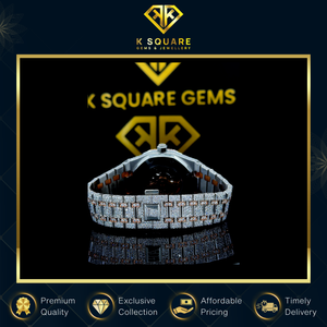 Reloj de Diamantes de Acero Inoxidable Resistente al Agua con Movimiento de Cuarzo Automático de Diseño Personalizado de Colección Única Unisex - Product Image 5