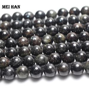 Perles rondes lisses en astrophyllite naturelle (hornblende) en vrac pour la fabrication de bijoux, design DIY, vente chaude - Product Image 1
